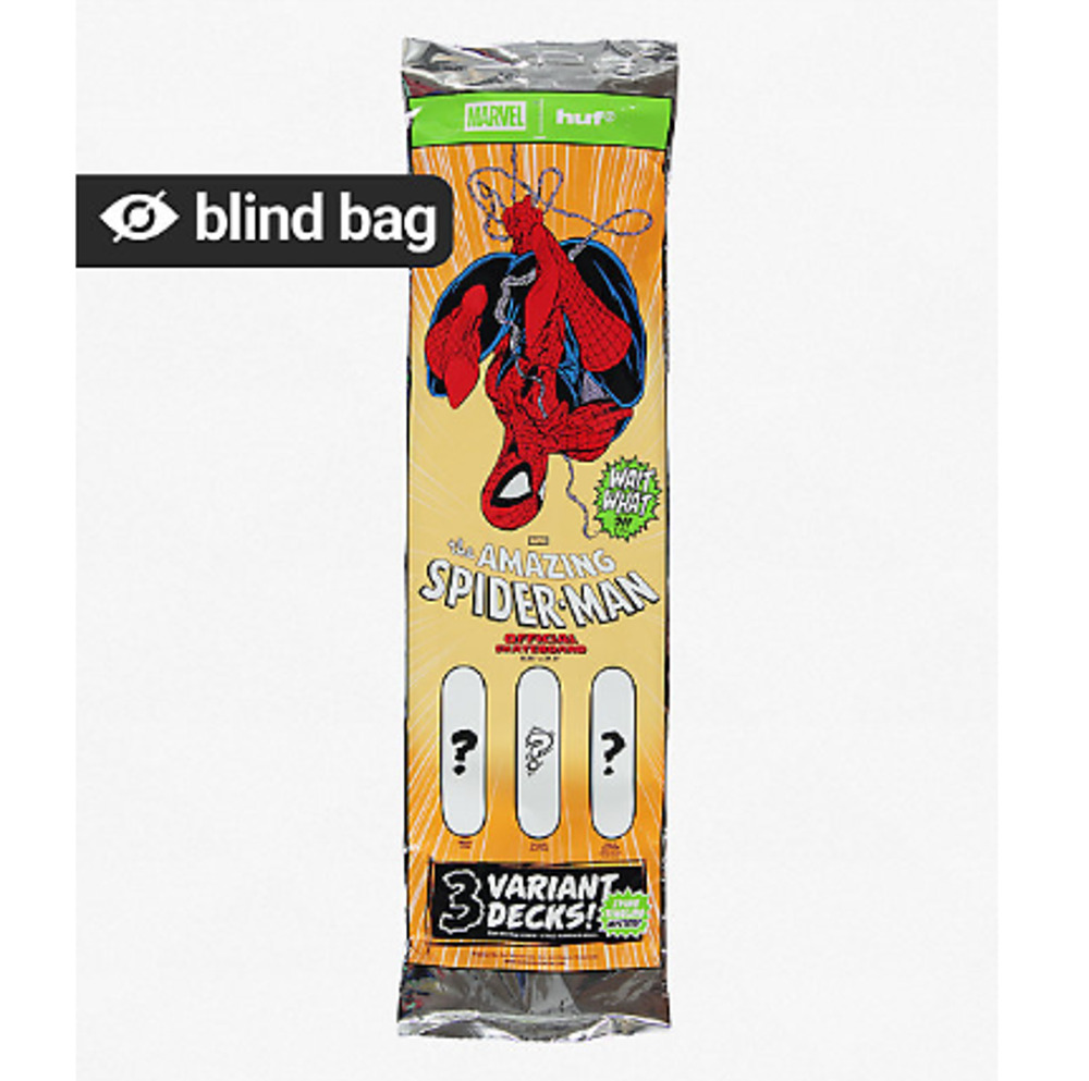 HUF x Marvel Spider-Man Issue 321 Blind Bag Skateboard Deck – 8.25" – In Hand